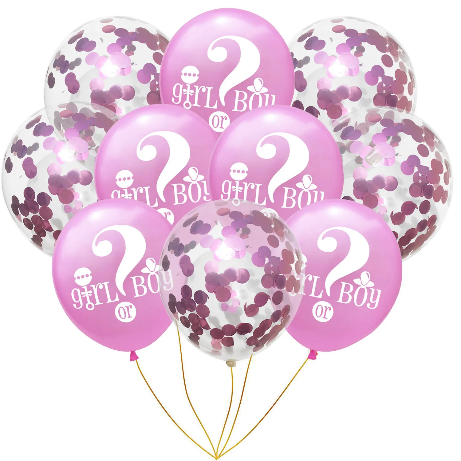 Gender reveal he or she transparent wave dot combination balloon gender reveal decoration