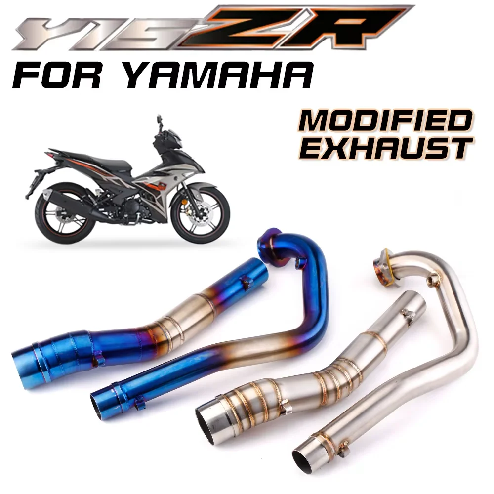 

Motorcycle Exhaust System Escape Stainless Steel Front Link Pipe Slip on Connect 51mm Muffler For Yamaha Y15ZR Y15 ZR