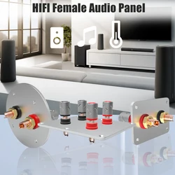 Binding Post Faceplate Type Banana Female Wall Plug Hifi Y Socket Acoustic Terminals Speaker Audio aluminium alloy Panel