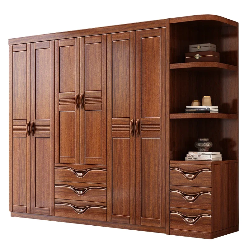 

Wall Wood Bedroom Wardrobe Nordic Multilayer Open Closet Wardrobe Organizer Storage Armadio Camera Da Letto Furniture Home