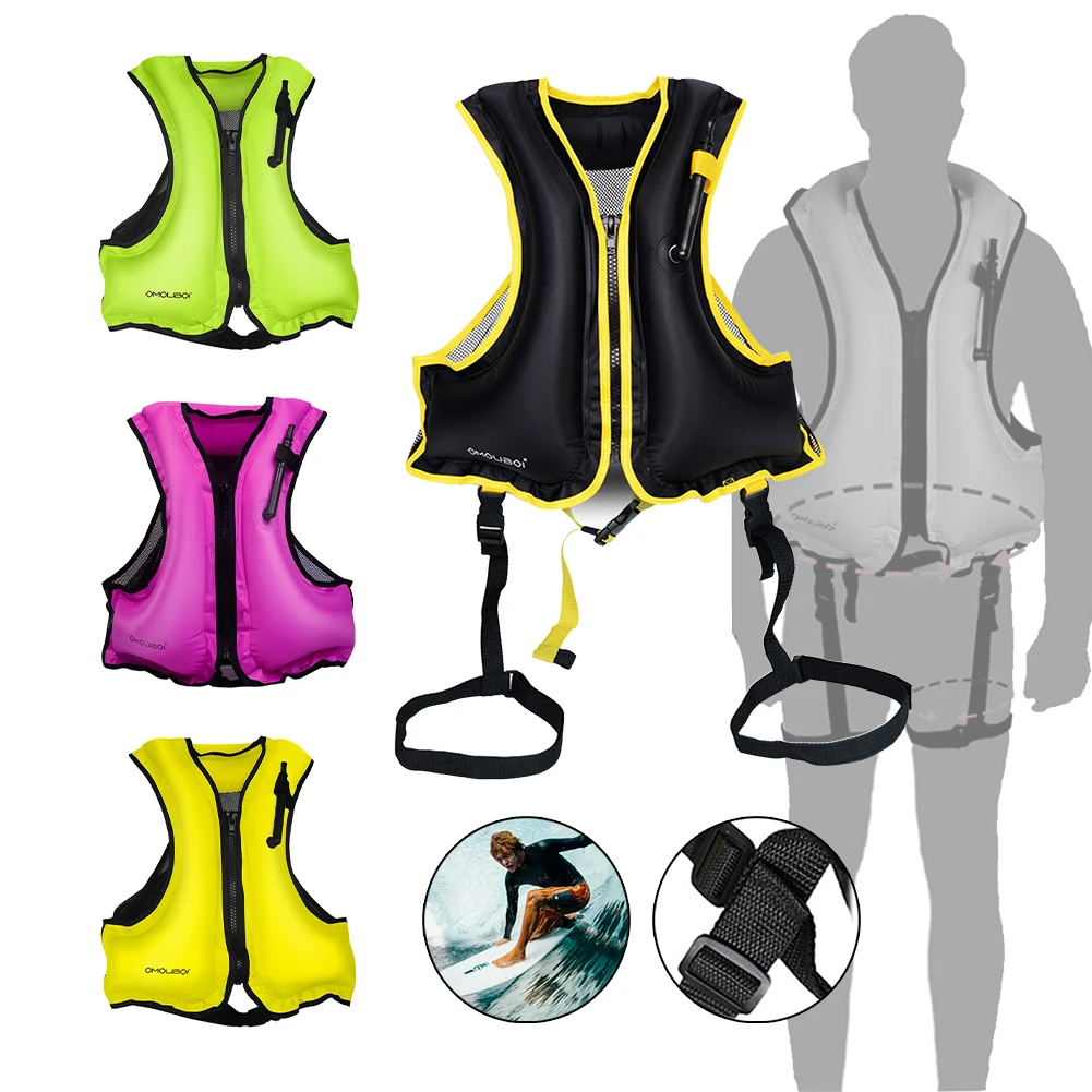 

Inflatable Snorkeling Vest Breathable Inflatable Buoyancy Vest Floating Life Vest for Snorkeling Swimming Kayaking Boating