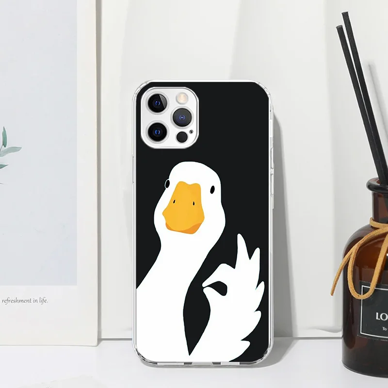 Cartoon Duck Goose Game Phone Case For Iphone 16 15 14 13 Pro Max 12 Mini 11 X Xr Xs 7 Plus 8 + Se 2020 Art Fundas Back Cover