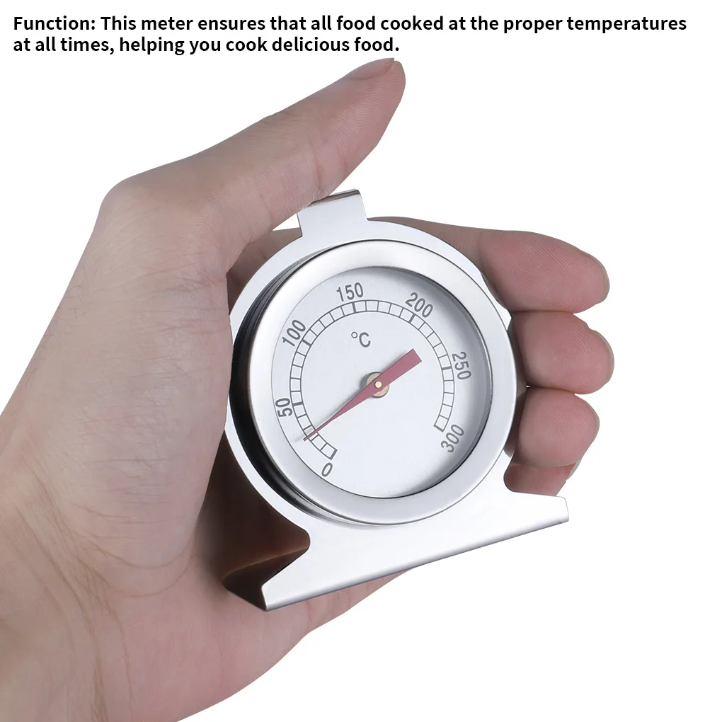 50-300 Oven Thermometer Stainless Steel Food Meats Bread Microwave Temperature Gauge Glass Dial Cookware Measuring Tools