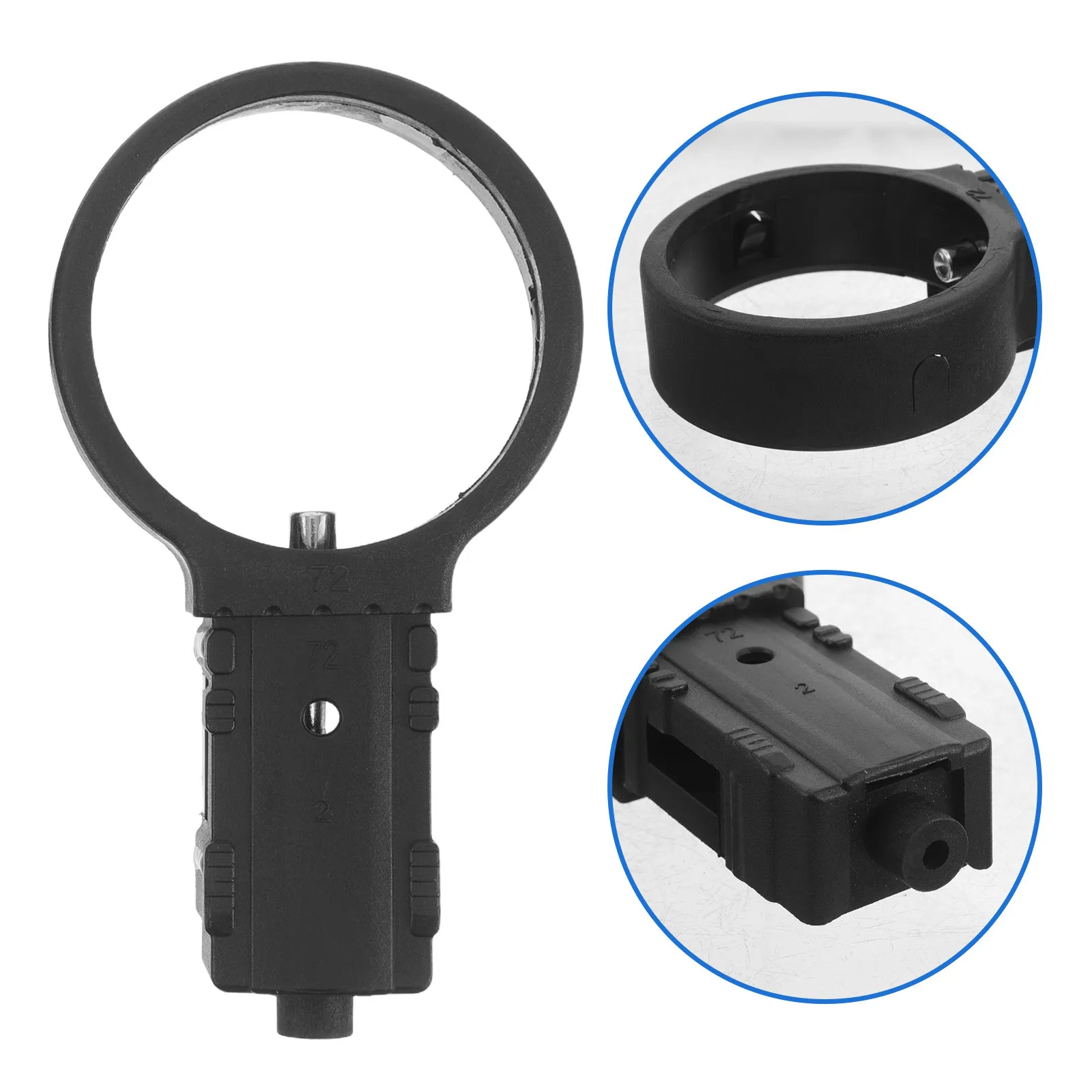 2Pcs Telescoping Ladder Rings Black Heavy Duty Replacement Parts Extension Ladder Repair Accessories Seamless Adjustment Silent