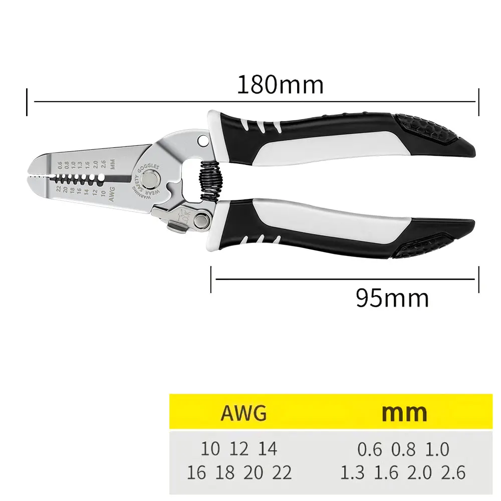 Stripping Crimping Pliers Wire Stripper Multi Functional Ring Crimpper Electrician Peeling Network Cable Stripper Tools