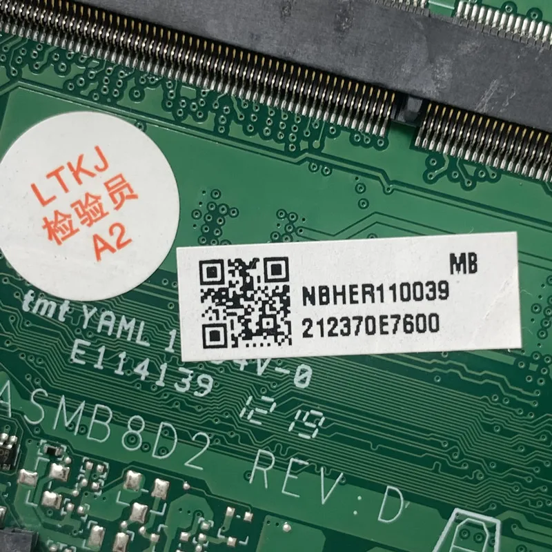 Acer,da0zasmb8d2,A314-21, A315-21, A9-9420E,cpu,nbher11003,100% 用のノートブックマザーボードは完全にテスト済みで、正常に動作します