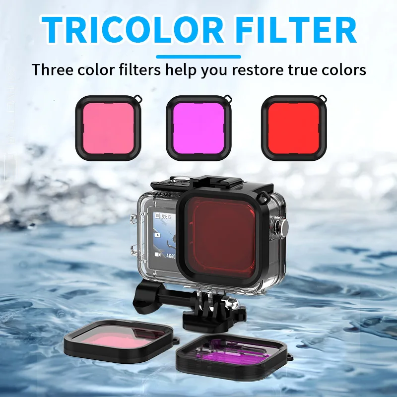 40M Waterproof Case for DJI Osmo Action 5 Pro 4 3 Diving Housing Underwater Camera Accessories Dive Photography