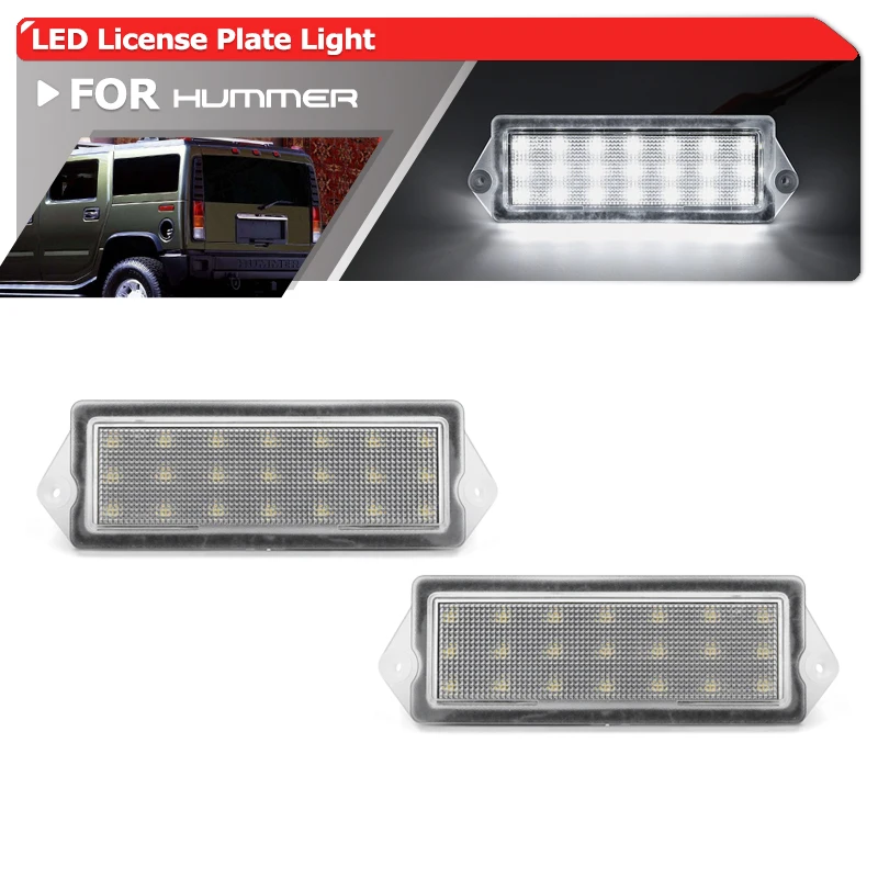 2x Fits For Hummer H2 2003-2007 For Cadillac Deville 1994-1999 Seville 1998-2004 SMD White Error Free Led License Plate Lights