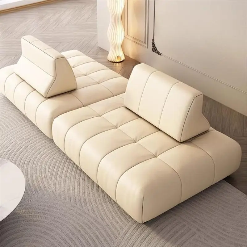 Italian minimalist Vishler leather sofa living room activity combination backrest first layer cowhide designer module sofa