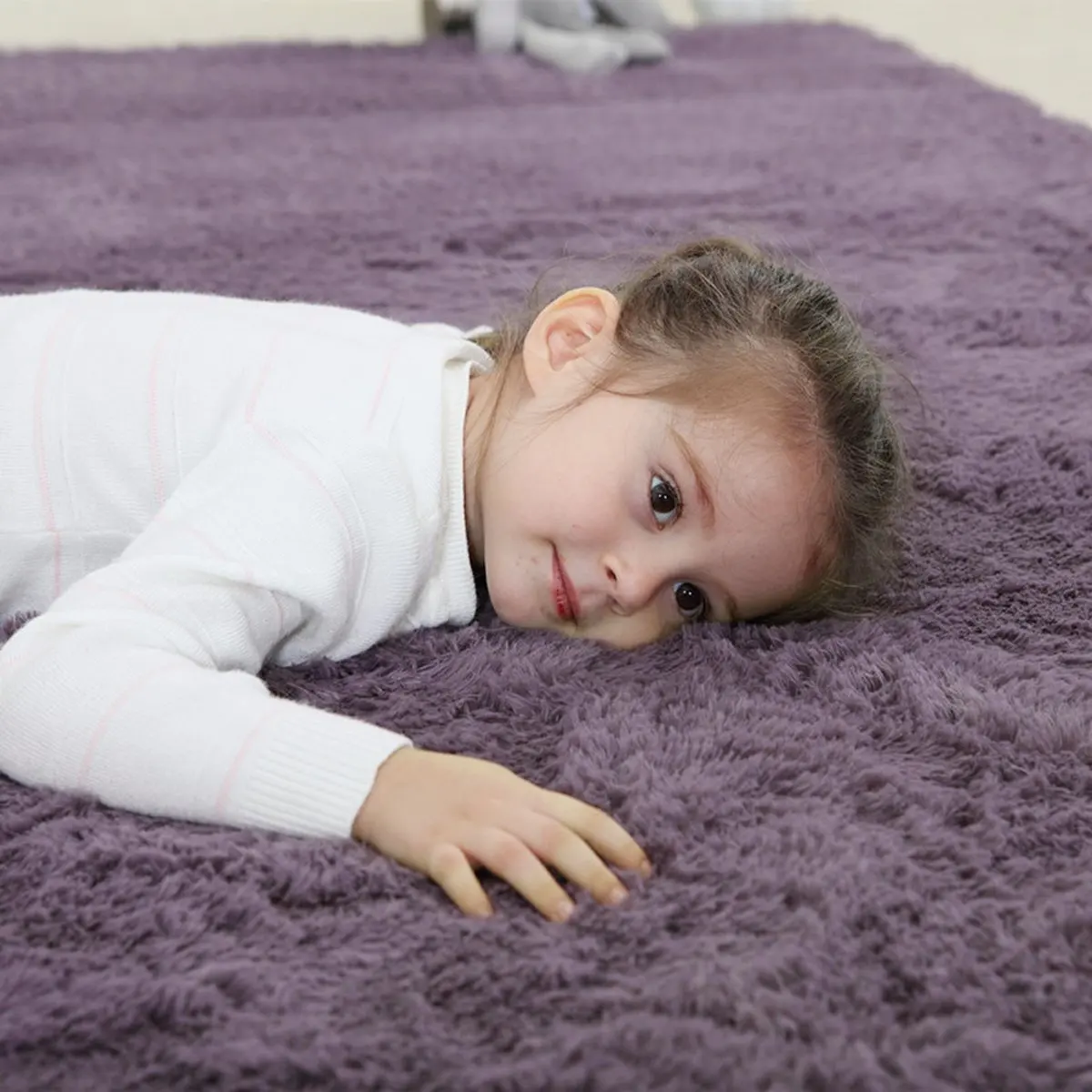 RULDGEE Shaggy Carpet Home Warm Alfombra Plush Floor Rugs Fluffy Mats Kids Faux Fur Area Rug Living Room Mats Silky Rugs