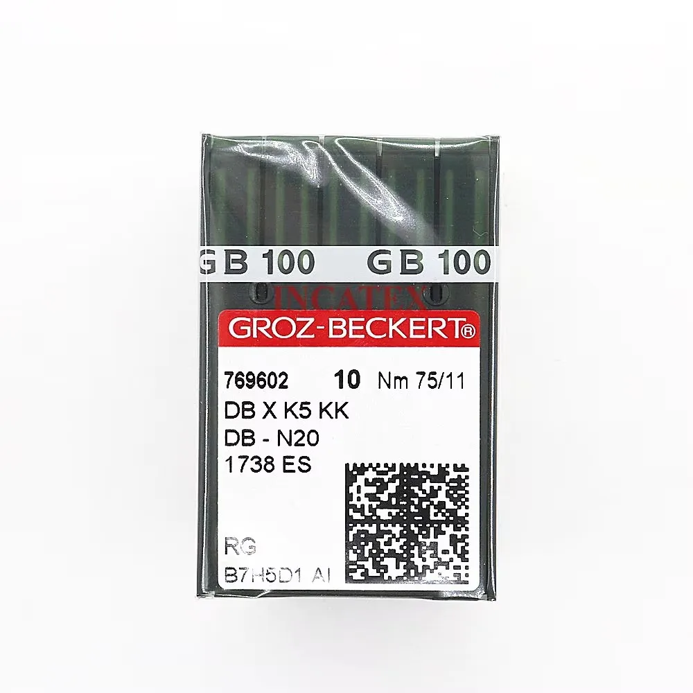 100 قطعة حقيقية جروز بيكرت الترتر إبرة التطريز RG DBXK5 KK Nm 65/9 70/10 75/11 80/12 لآلة التطريز تاجيما الصينية
