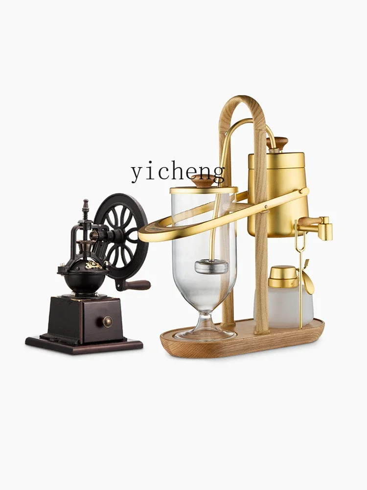 Pot Alcohol Lamp Vacuum Coffee Maker Semi-Automatic Coffee Machine SuitC10
