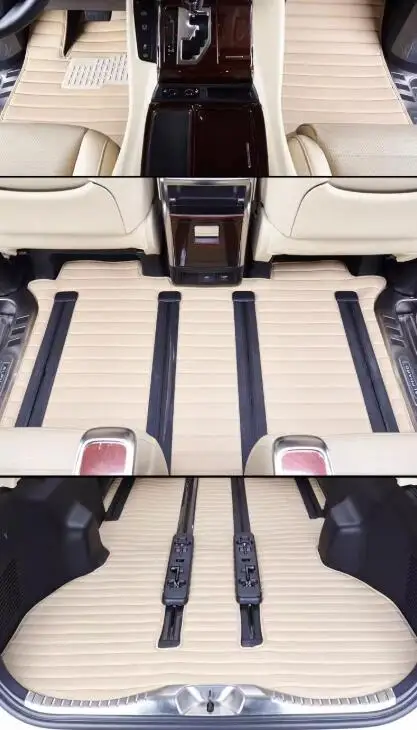 

High quality! Custom full set car floor mats for Right hand drive Toyota Vellfire 2026-2008 7 8 seats waterproof durable carpets