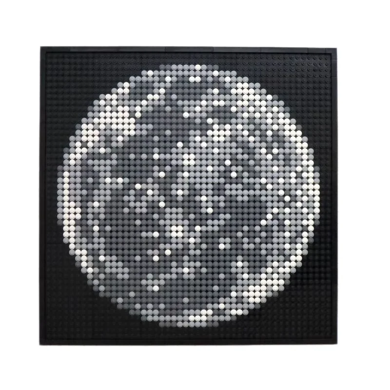 2322-Piece Full Moon Mosaic Puzzle Building Block Set - Assembly Toy Model, A Creative and Engaging Holiday Gift for All Ages
