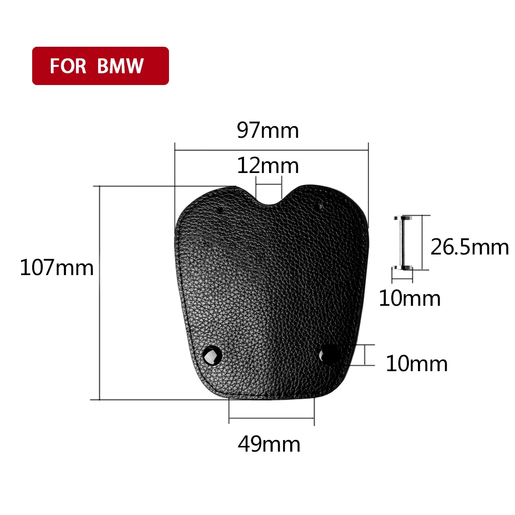 For BMW E36 E46 E39 E60 E61 E53 MMII Leather Key Case Cover Remote Key Fob Protector Holder Key Ring Chain Car Accessories