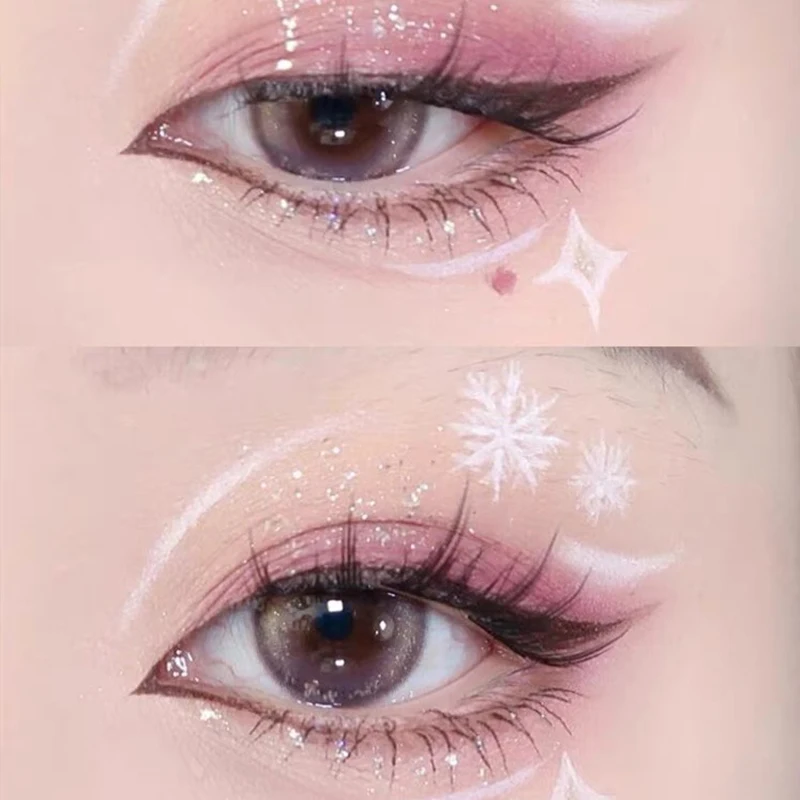 VERONNI مقاوم للماء نجمة النقاط ظلال العيون السائل بيرليسسينت غرامة وامض سهلة بالدوار عالية اللمعان السائل عالية الصباغ ماكياج العين