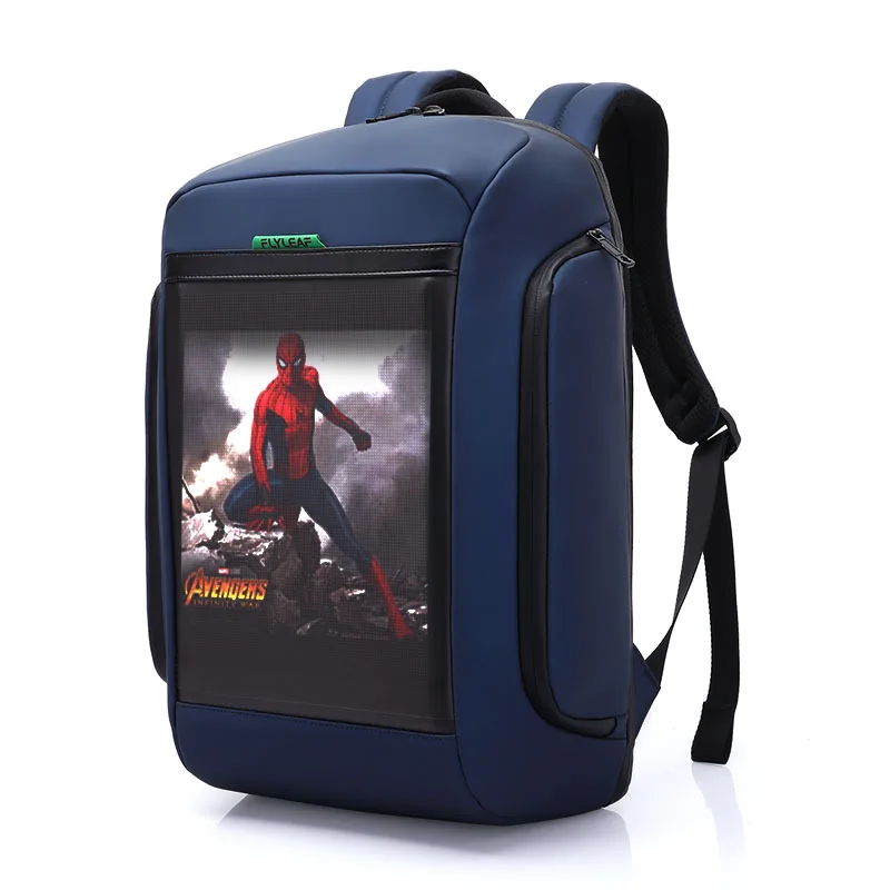 LED backpack HD waterproof display backpack APP trend cool DIY backpack