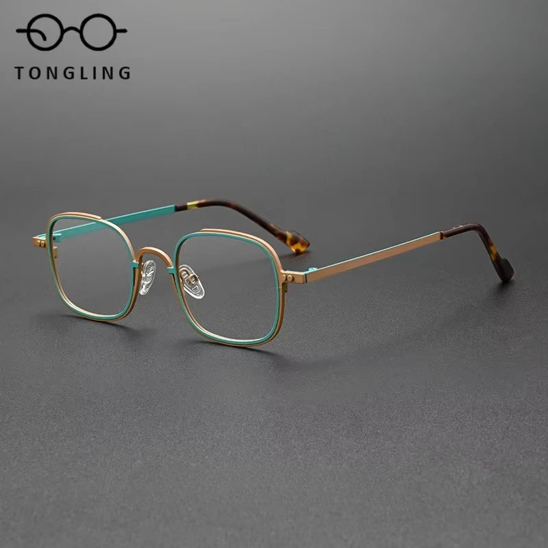 New High-Quality Women Oval Multi-Color Fashionable Artistic Personalized Eyeglass Frame Top-Level Fashion Men Alloy Glasses