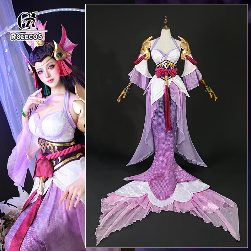 

ROLECOS Game LOL Immortal Journey Nami Cosplay Costume Game LOL Nami Cosplay Outfit Halloween Women Suit New Skin