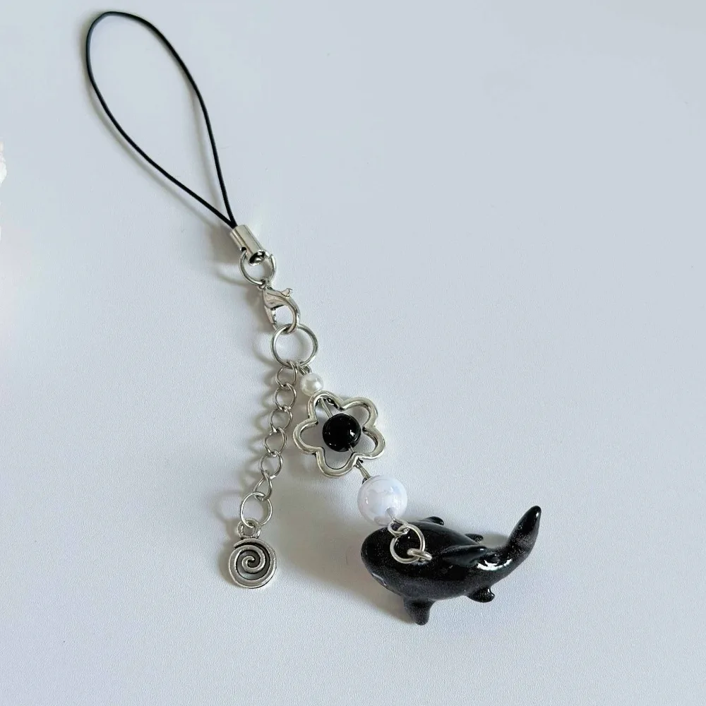 

Ocean Theme Mobile Phone Chain Marine Animal Y2k Unique Shark Phone Charm Cellphone Strap Beaded Keyring Phone Lanyard