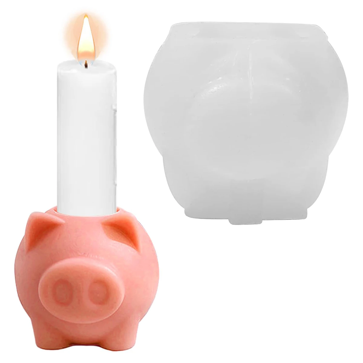 Cute Pig Shaped Silicone Mold Diy Cake Flipping Gypsum Candle Mold High-quality Silicone Home Supplies New Arrivals