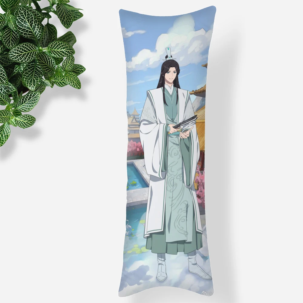 Heavenly God Blesses The People Pillowcase Printed Satin Fabric Pillow Cover Rectangular Zipper Kawaii Body Cover