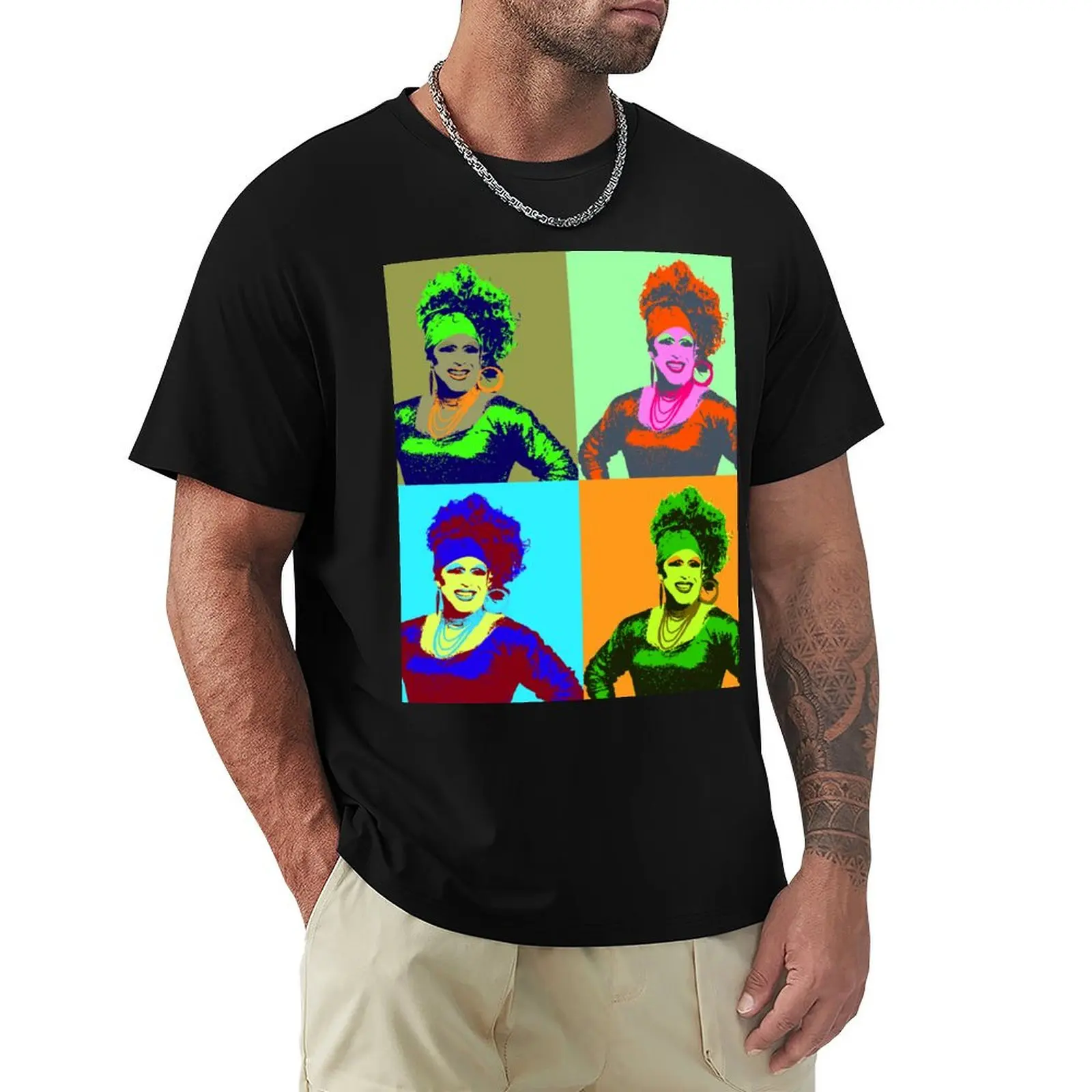 

Custom Pop art portrait T-Shirt Big Size Daily Wear T-Shirt