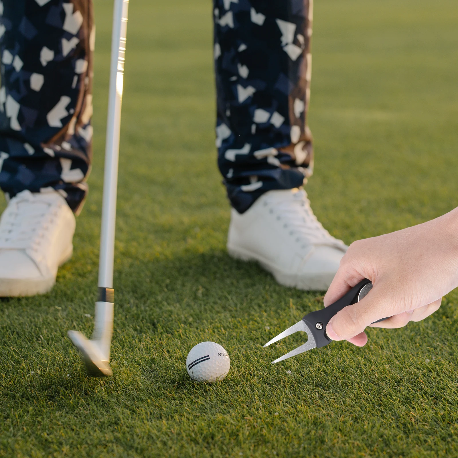 

Golf Ball Fork Silver Stainless Steel Plastic 7Cm Mini Divot Tool For Outdoor Sports Lightweight Green Repair Kit Accessory