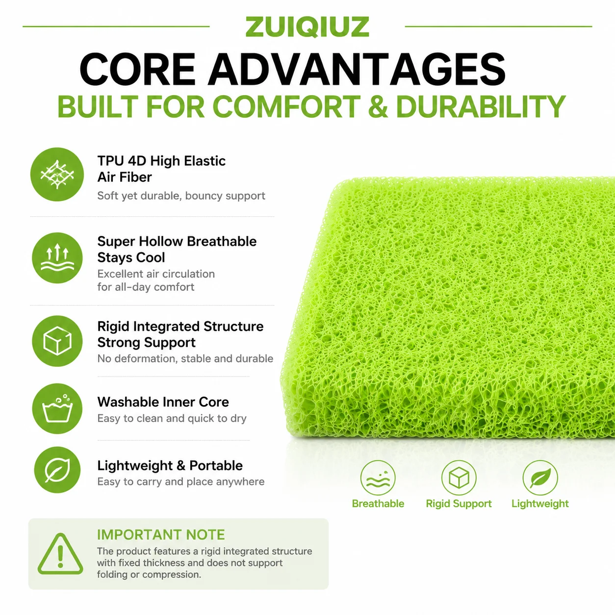 TPU Seat Cushion Breathable 4 D Air Fiber Seat Pad Support Pressure Relief Pad For Office Car Driving Wheelchair Seat Cushion view 3