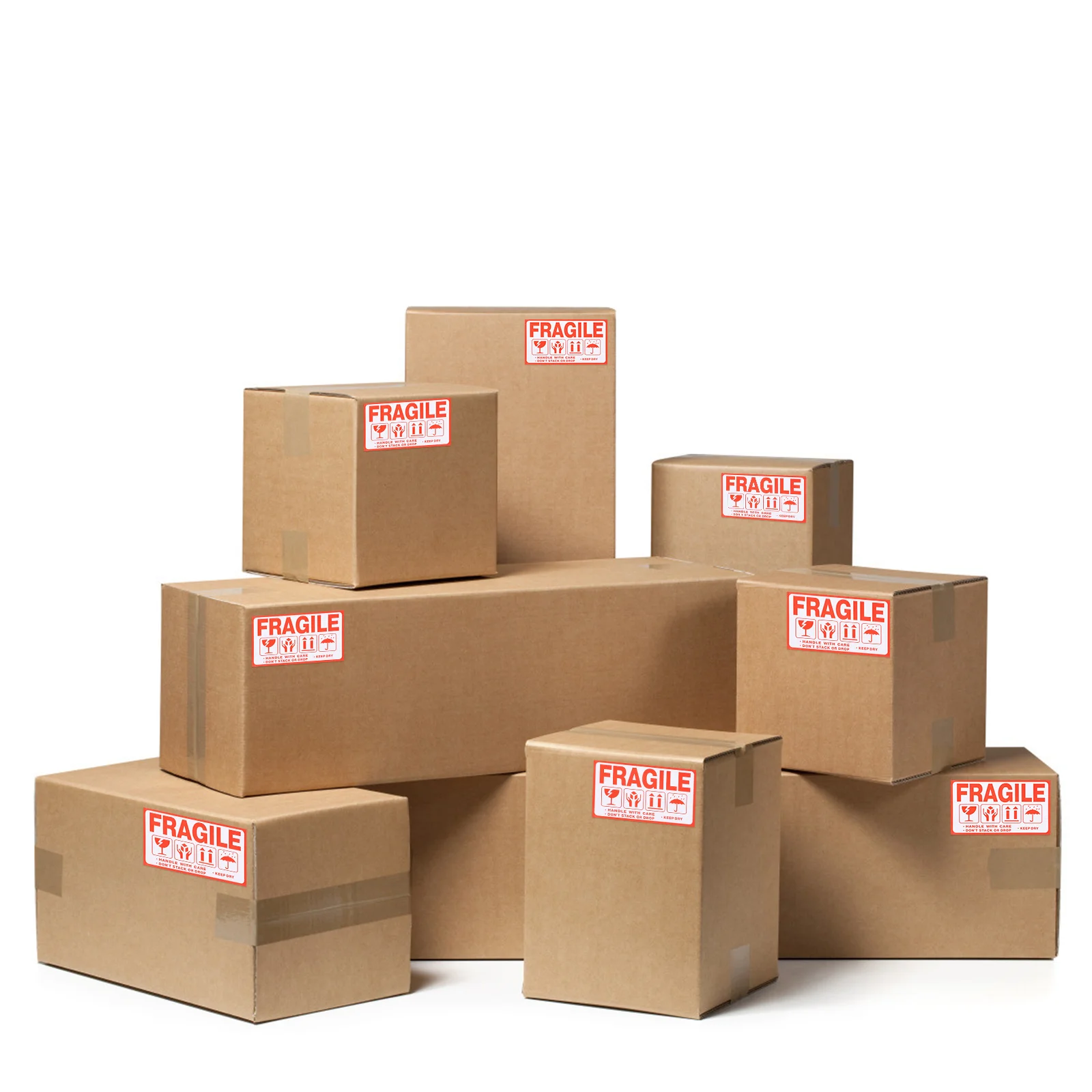 20 Sheets Fragile Warning Labels Self-Adhesive Packing Stickers for Shipping Moving Package Caution Label Supplies