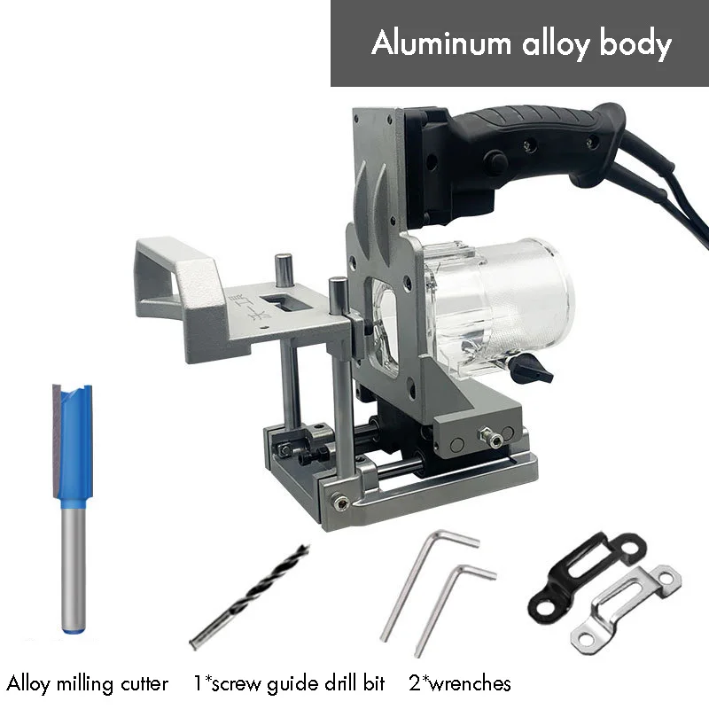 2 in 1 Mortising Jig Slotting Bracket with Invisible Fasteners Punch Locator Milling Cutter Positioning Frame for Trimming Machi