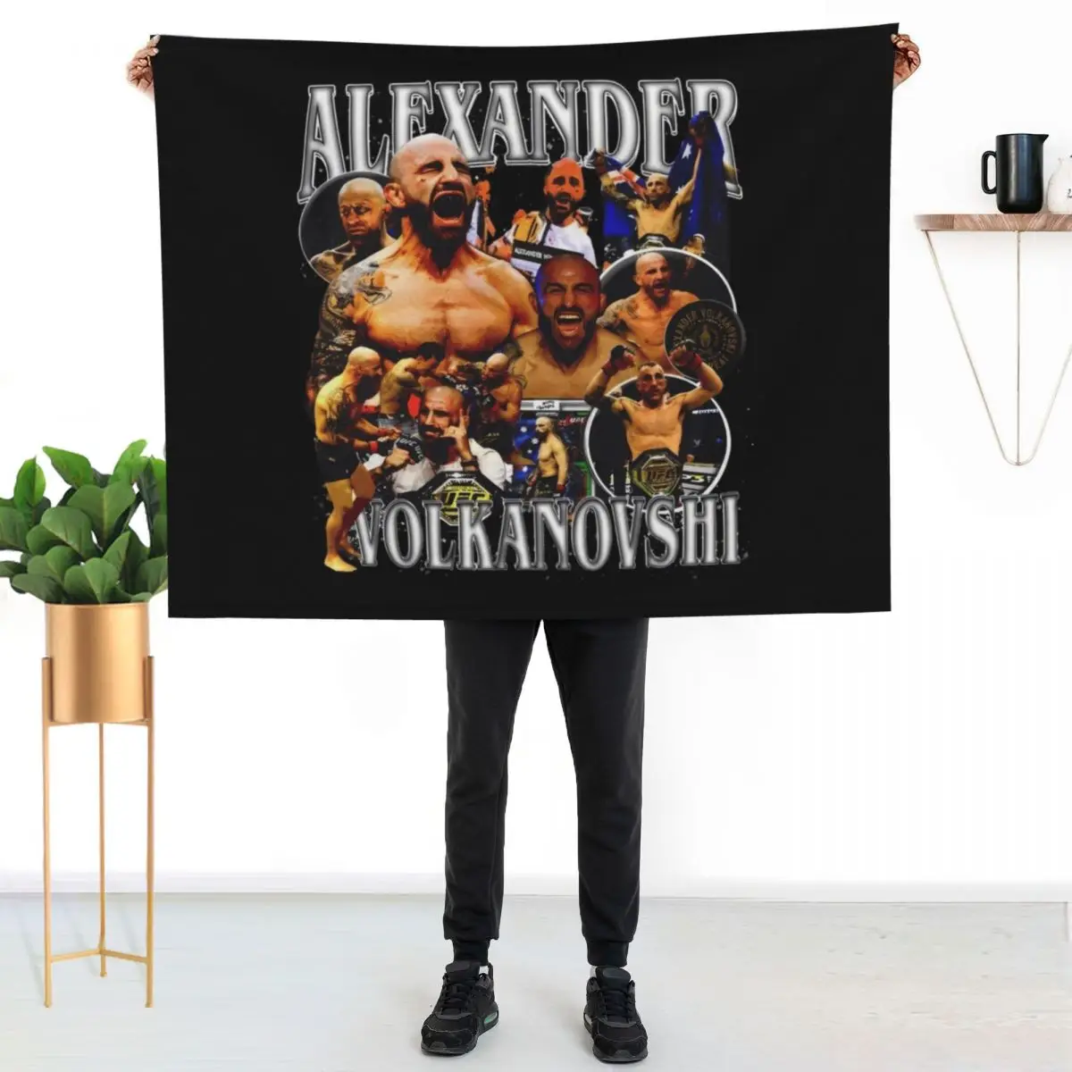 Retro Alexander Volkanovski Throw Blanket Lightweight Warm Blanket for Indoor Outdoor Use