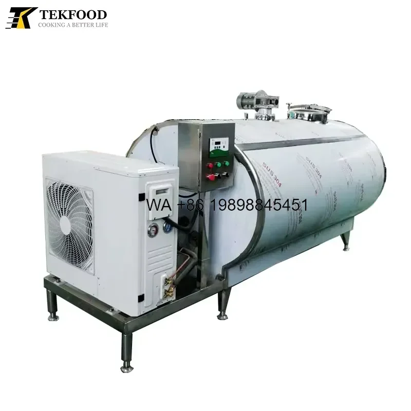 Wmwmnu for Stainless Steel 304 Horizontal Milk Cooler Chilling Tank 1000L to 20000L Milk Cooling Storage Tank Factory Price