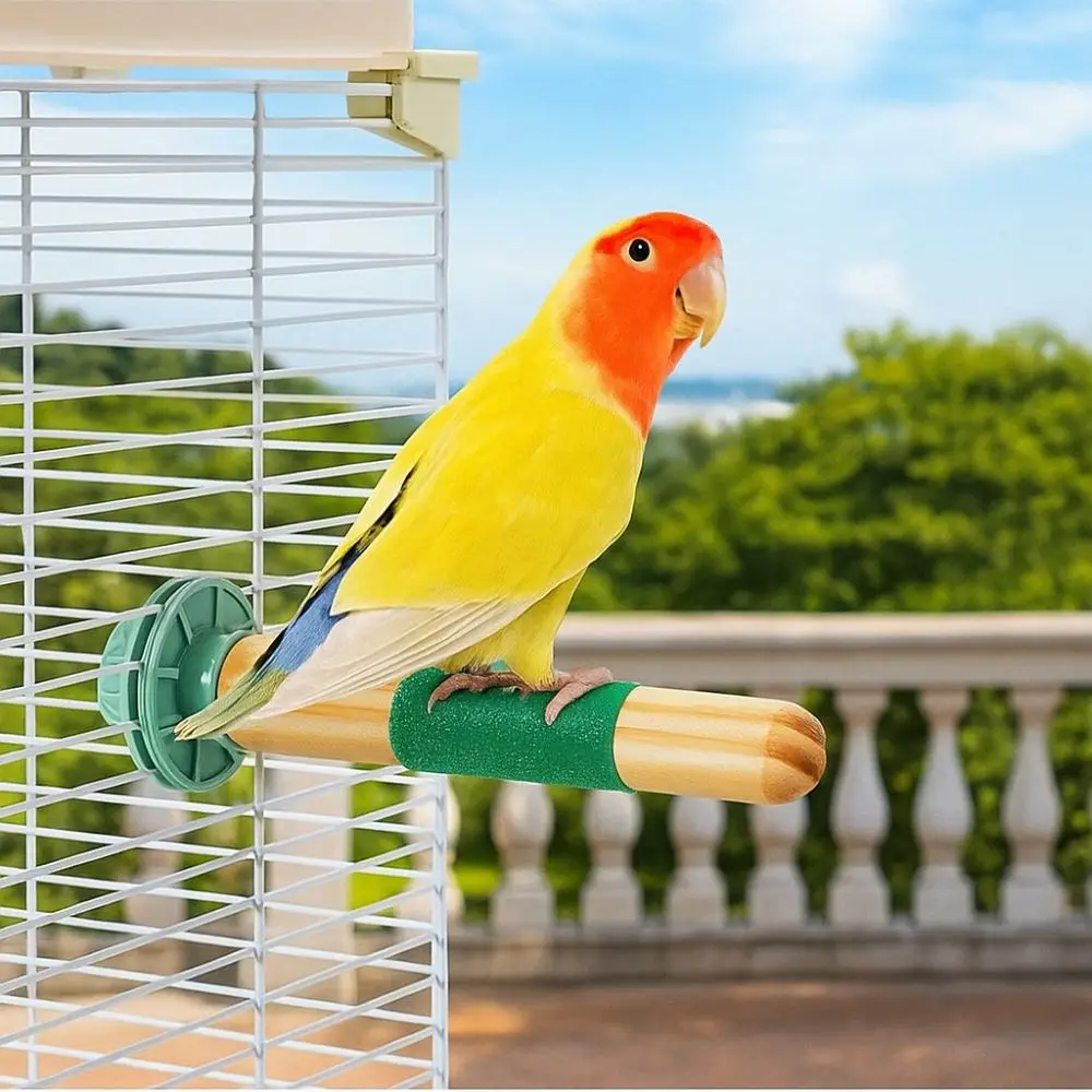 Soporte de escalada para loros resistente a mordeduras, poste de pie antideslizante resistente al desgaste, poste de estación esmerilado estable para entrenamiento de loros