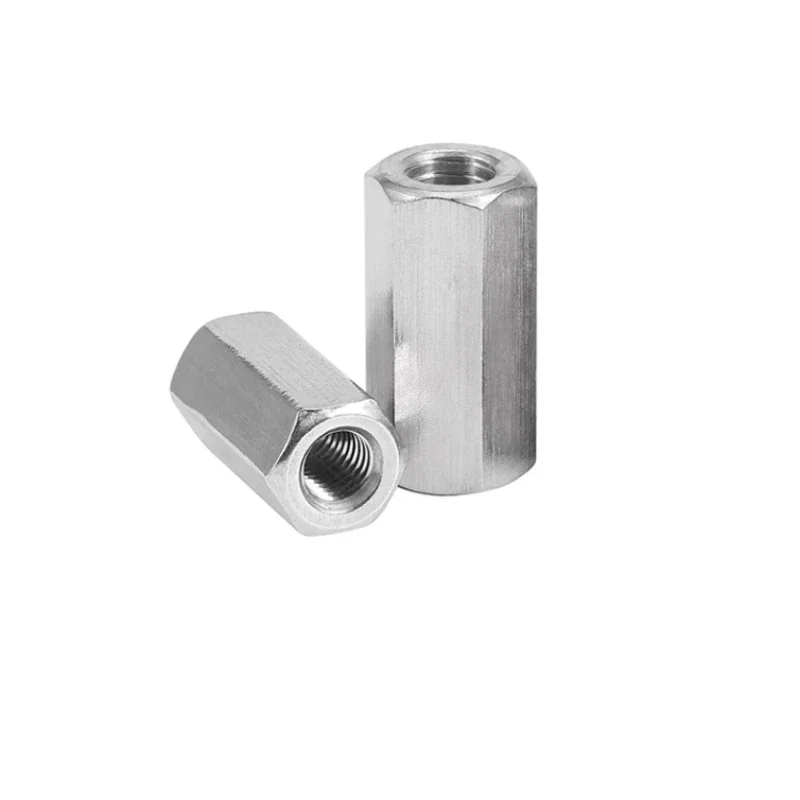 M5 M6 M8 M10 304 Шестигранная удлинительная гайка из нержавеющей стали с внутренним стержнем Шестигранные гайки Длина 10 мм-45 мм