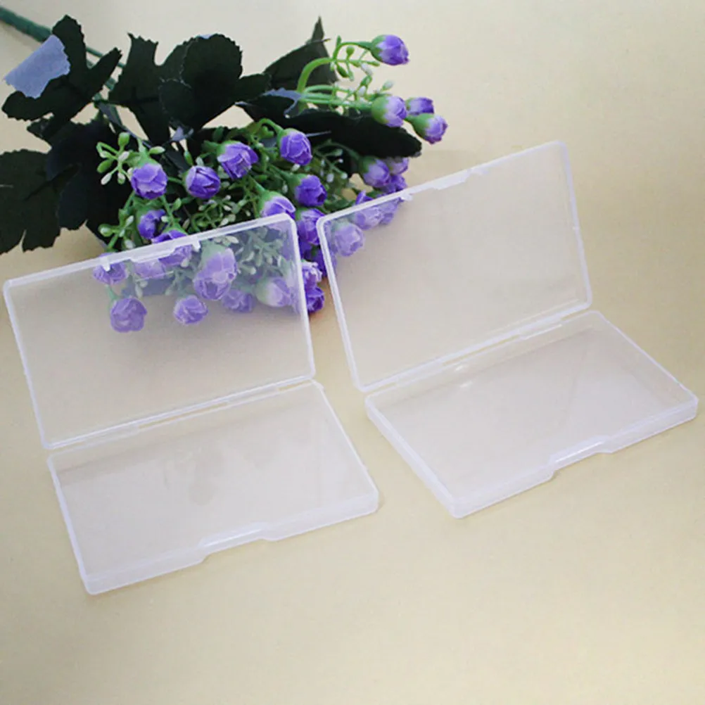2 Pack Slim Business Card Holder Plastic ID Credit Card Organizer for Desk Travel Pocket Professional Gift