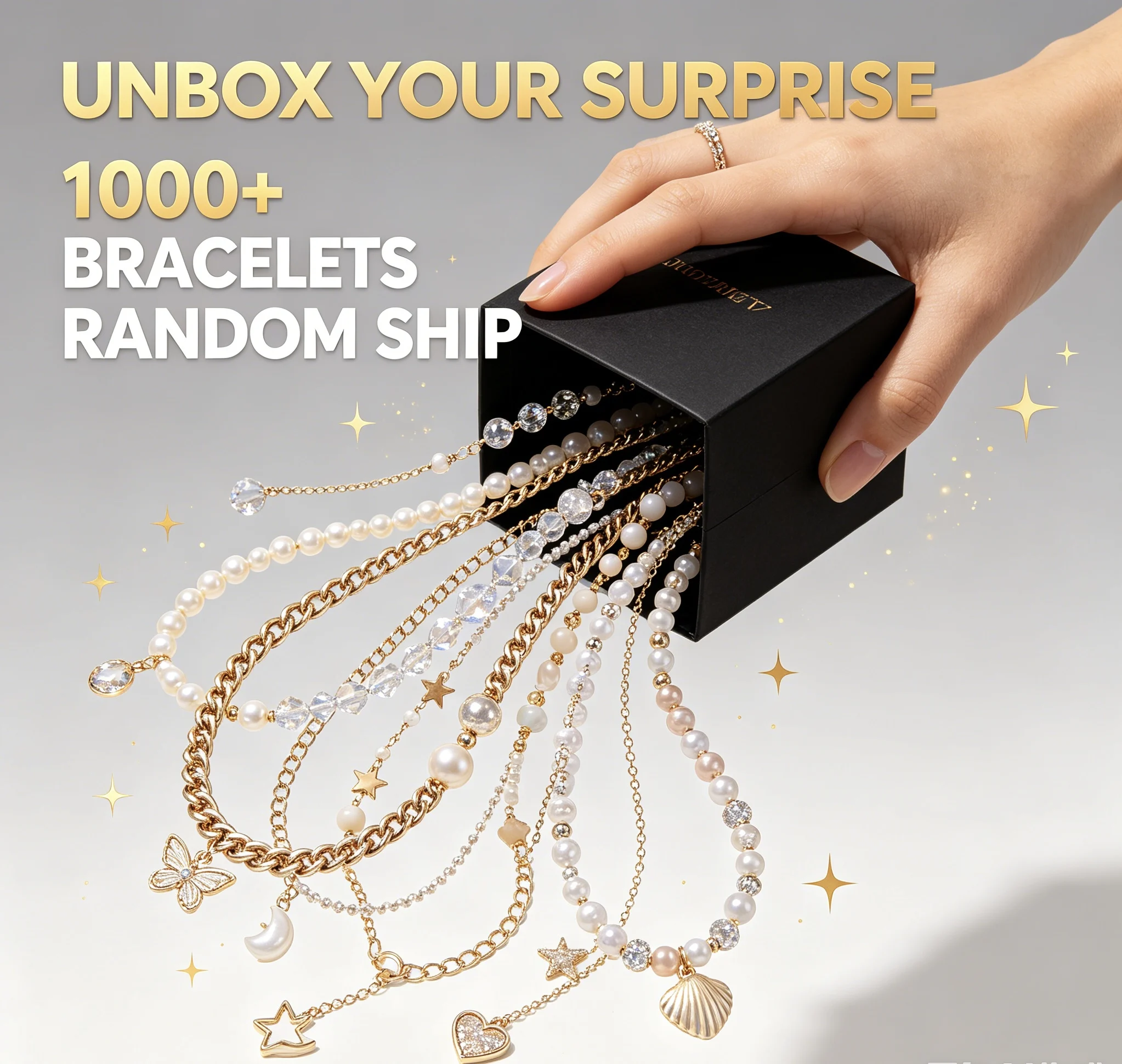 Mystery Jewelry Lucky Box Unbox Your Surprise! Random Assortment of Rings Necklaces Earrings Bracelets