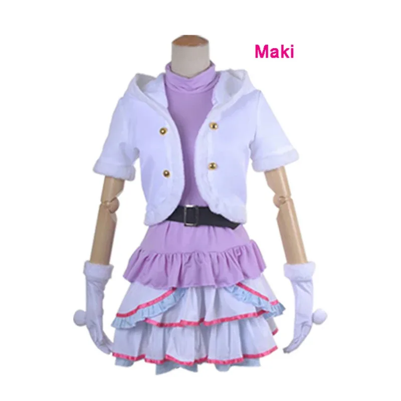 Аниме Lovelive Snow Halation Косплей Маки Уми Нозоми Рин Нико Котори Love Live Косплей Костюм Парик Обувь Зимнее Платье Лолиты Костюм