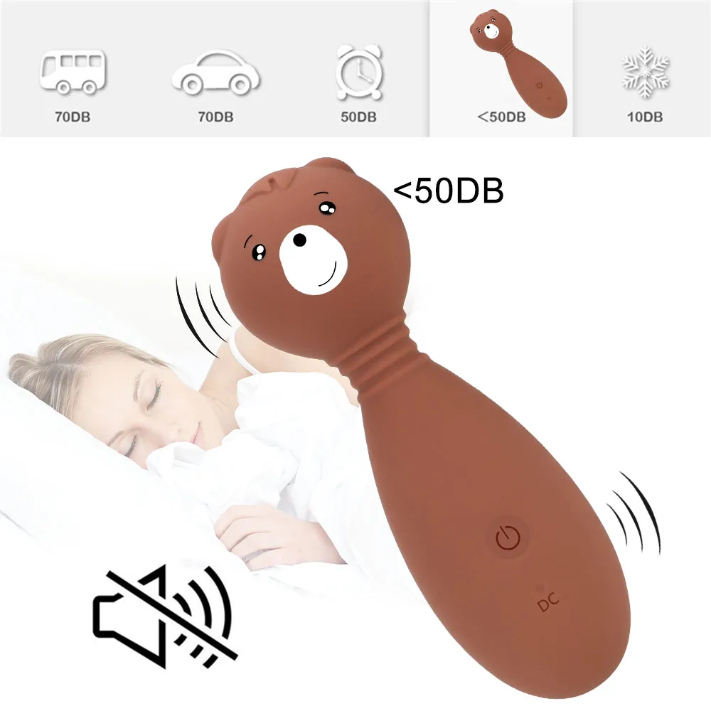 Stimolatore del clitoride G Spot vibratore orso carino 12 velocità Dildo vibrante rotazione a 360 gradi giocattoli sessuali per donne