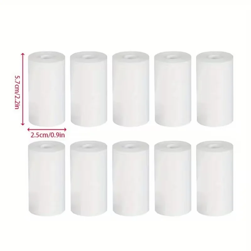 15 Rolls 57*25mm Thermal Paper Rolls for Mini Pocket Photo Printers And Cash Register Smooth Feel Camera Printing Receipt Paper