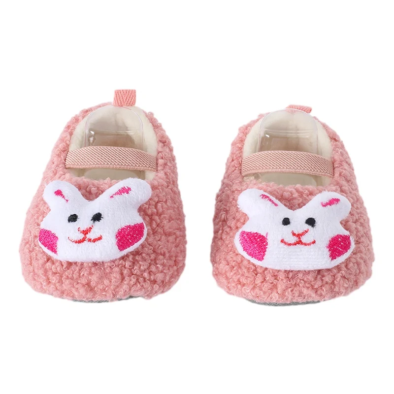 Warm Plush Baby Slippers Autumn Winter Toddler Floor Sock Shoes Infant Boy Girl Soft Anti-slip Walking Shoes Indoor Kids Shoes