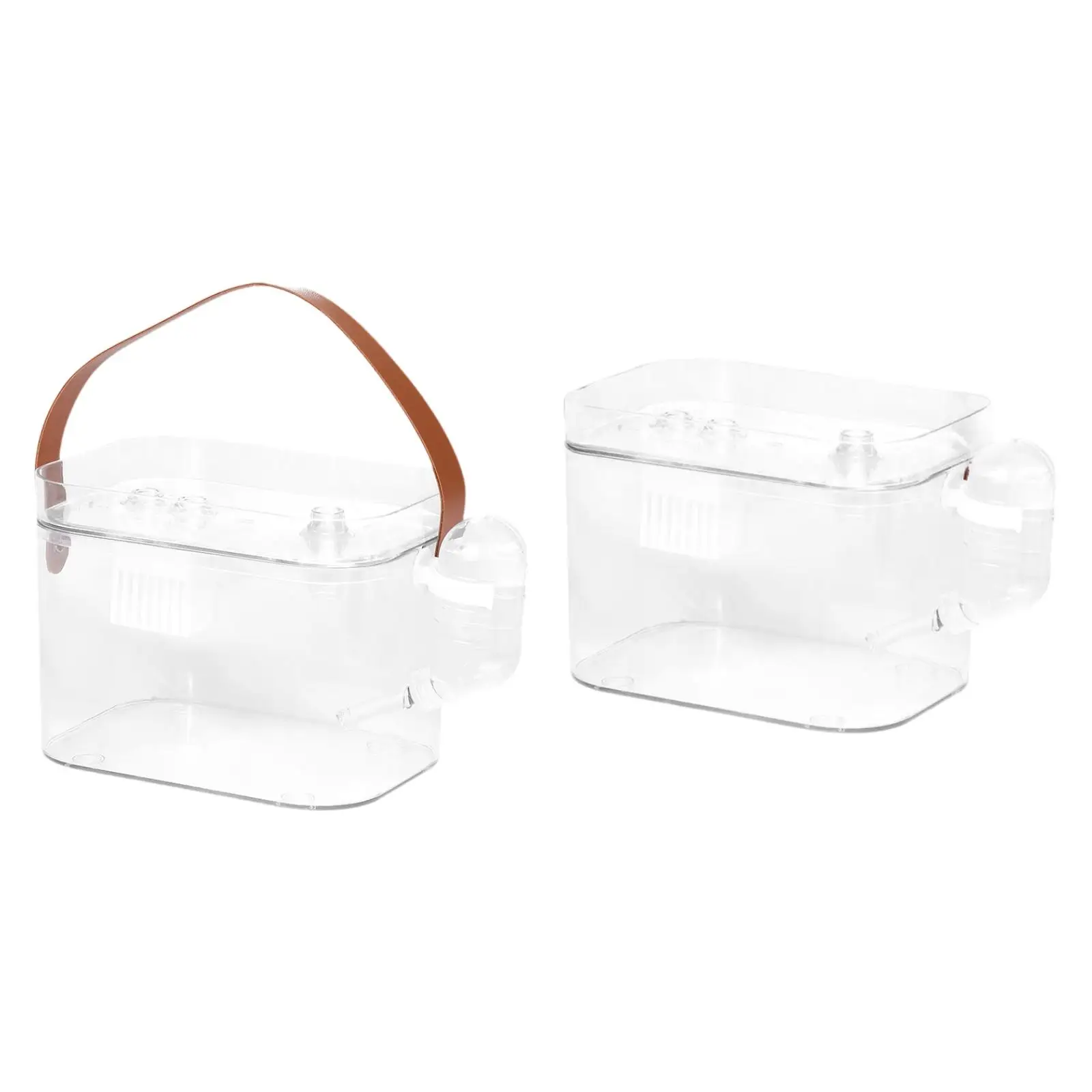 Hamster Travel Cage Ventilated Lightweight with Ice Storage Box Solid Large Space Small Animal Carry Case for Bunny Mice Gerbils