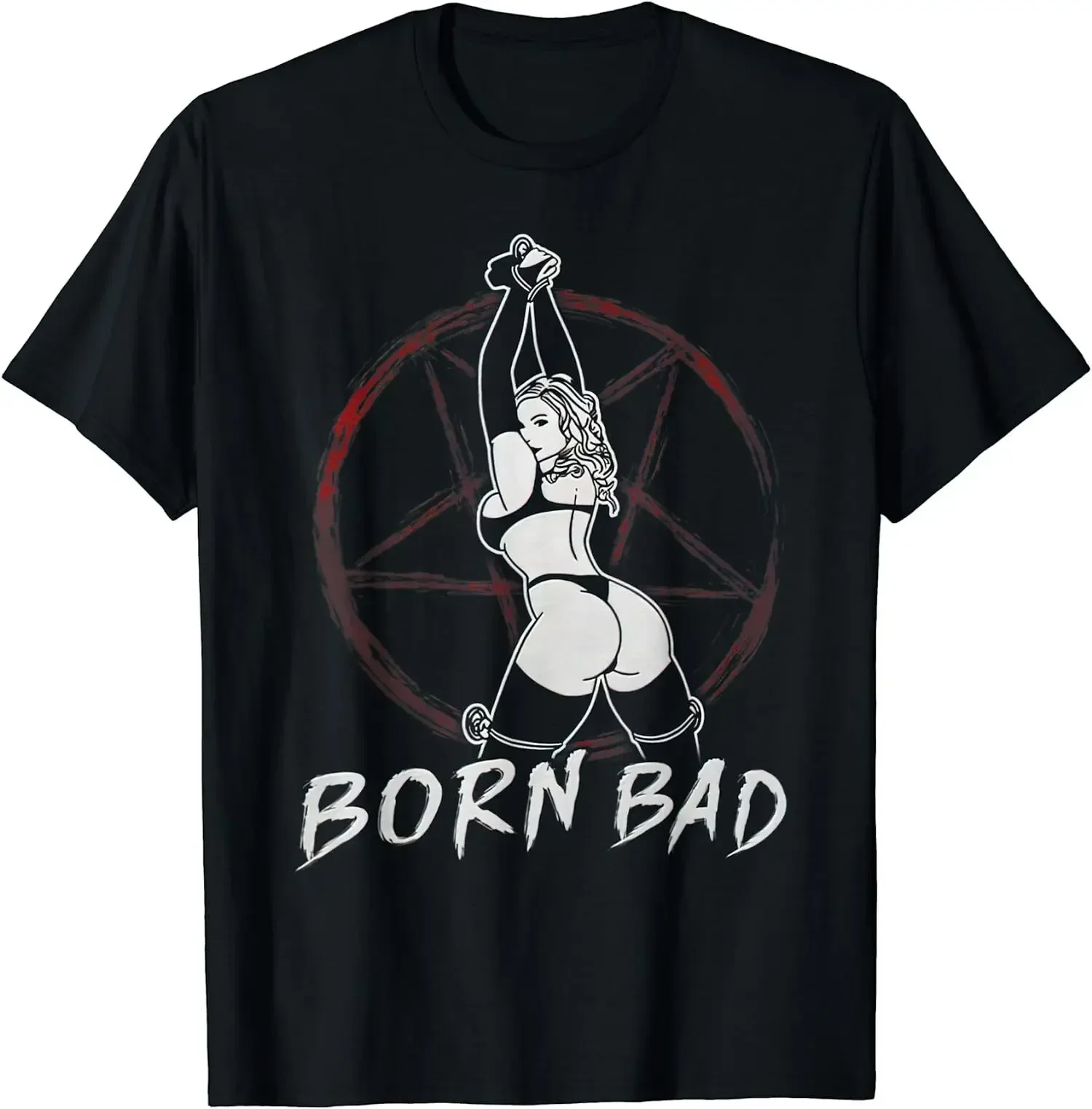 Sexy Nun Unholy Born Bad T-Shirt