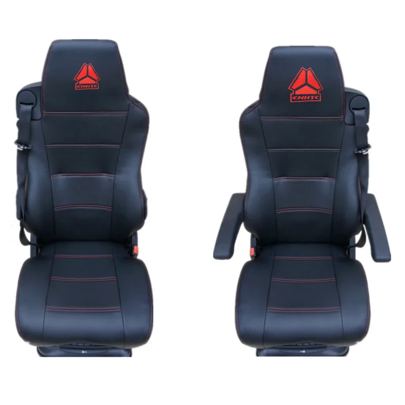 1+1 Seat Covers Dedicated to SITRAK C7H  Terminal Trailer Cargo Tractor Dump Truck Lorry Microfiber Leather