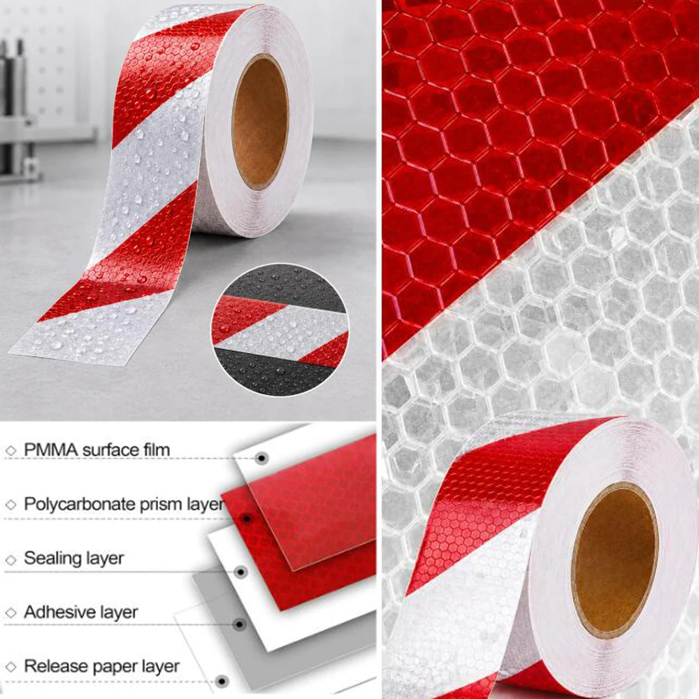 High Visibility Outdoor Waterproof Self-Adhesive Reflective Tape For Vehicles Truck