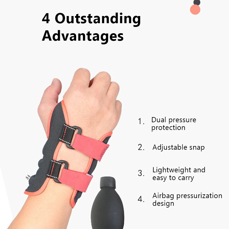 1PC Carpal Tunnel Inflatable Compression Wrist Brace Adjustable Support for Hand Wrist Support Tendonitis Arthritis Pain Relief