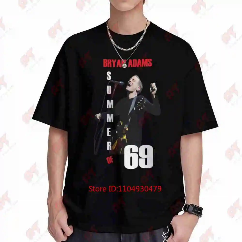 Bryan Adams Summer Of 69 Short Sleeve Tee 100% Cotton T-Shirt