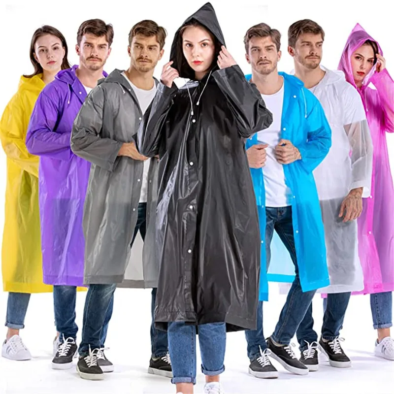 EVA Long Waterproof Unisex uomo donna cappotti antipioggia Poncho Suit Jacket Tourist Bike Ladies Running Hooded escursionismo Rainwears Waterproof