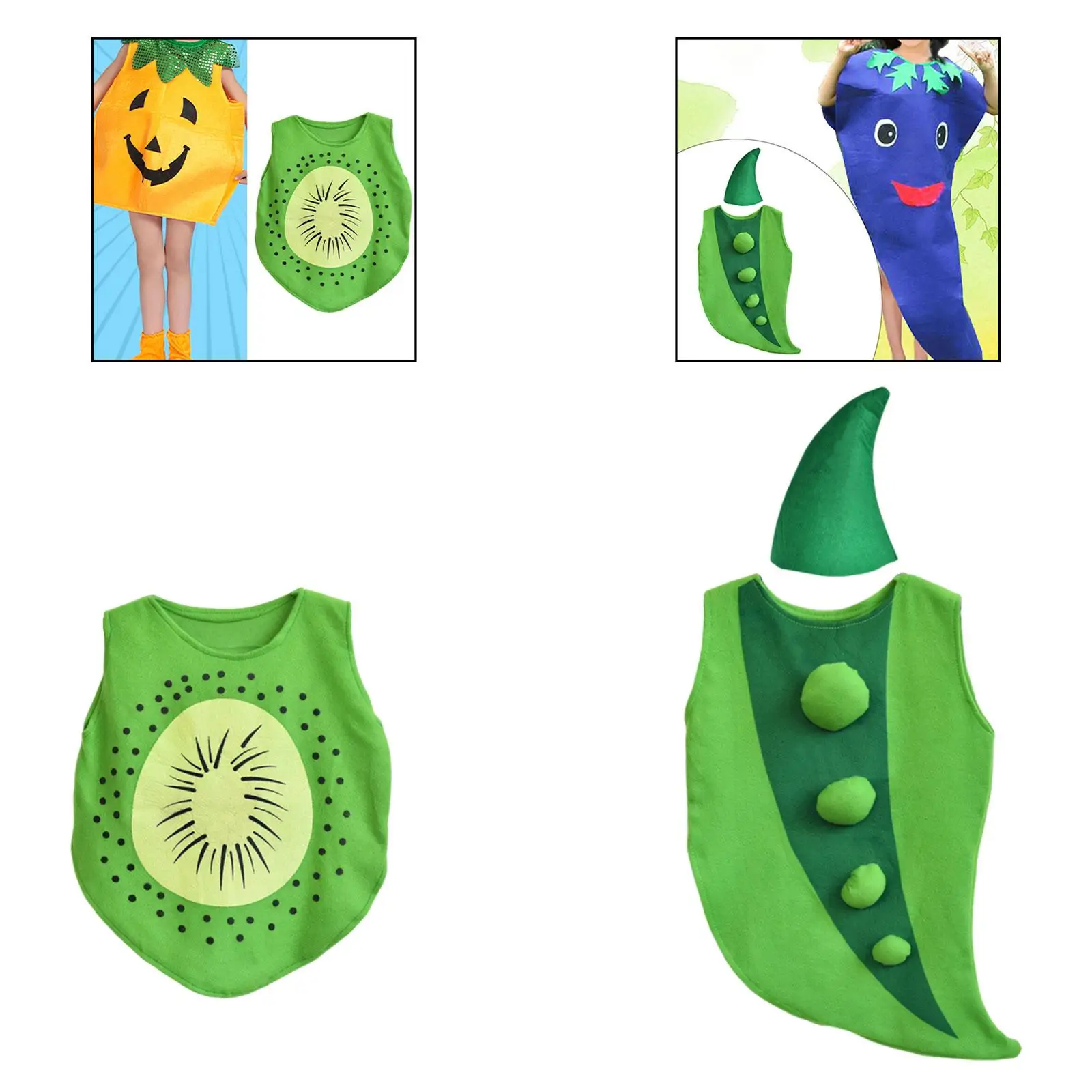 زي الهالوين للأطفال، زي تنكري أخضر لعطلة العرض المسرحي كرنفال