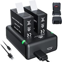 Insta 360 Ace replacement battery 1800mAh 2 pieces and USB charger compatible with Insta360 Ace Pro/Insta360 Ace camera